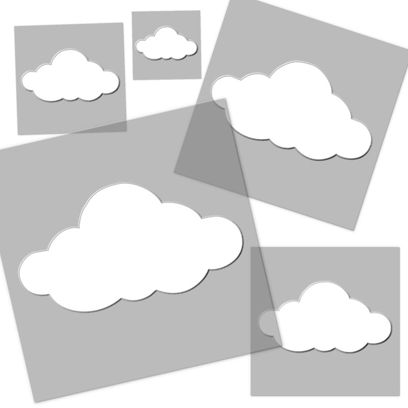 Cloud Wall Stencil - Etsy