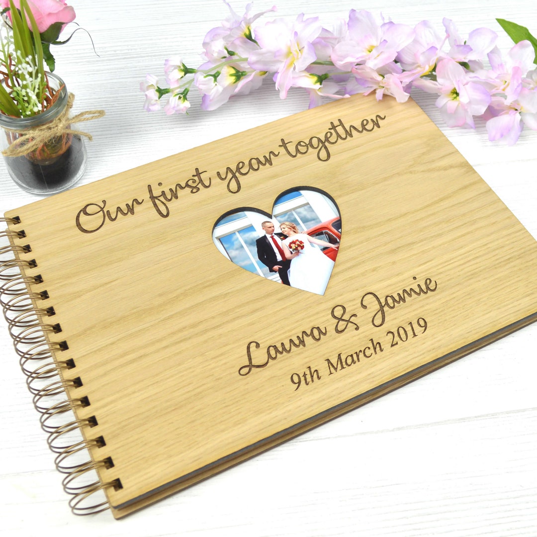 Our First Year Together Personalized Photo Album Scrapbook Etsy