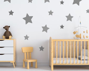 Simple Rounded Star Shaped Wall Stencils Stencil for Childrens Bedroom Nursery