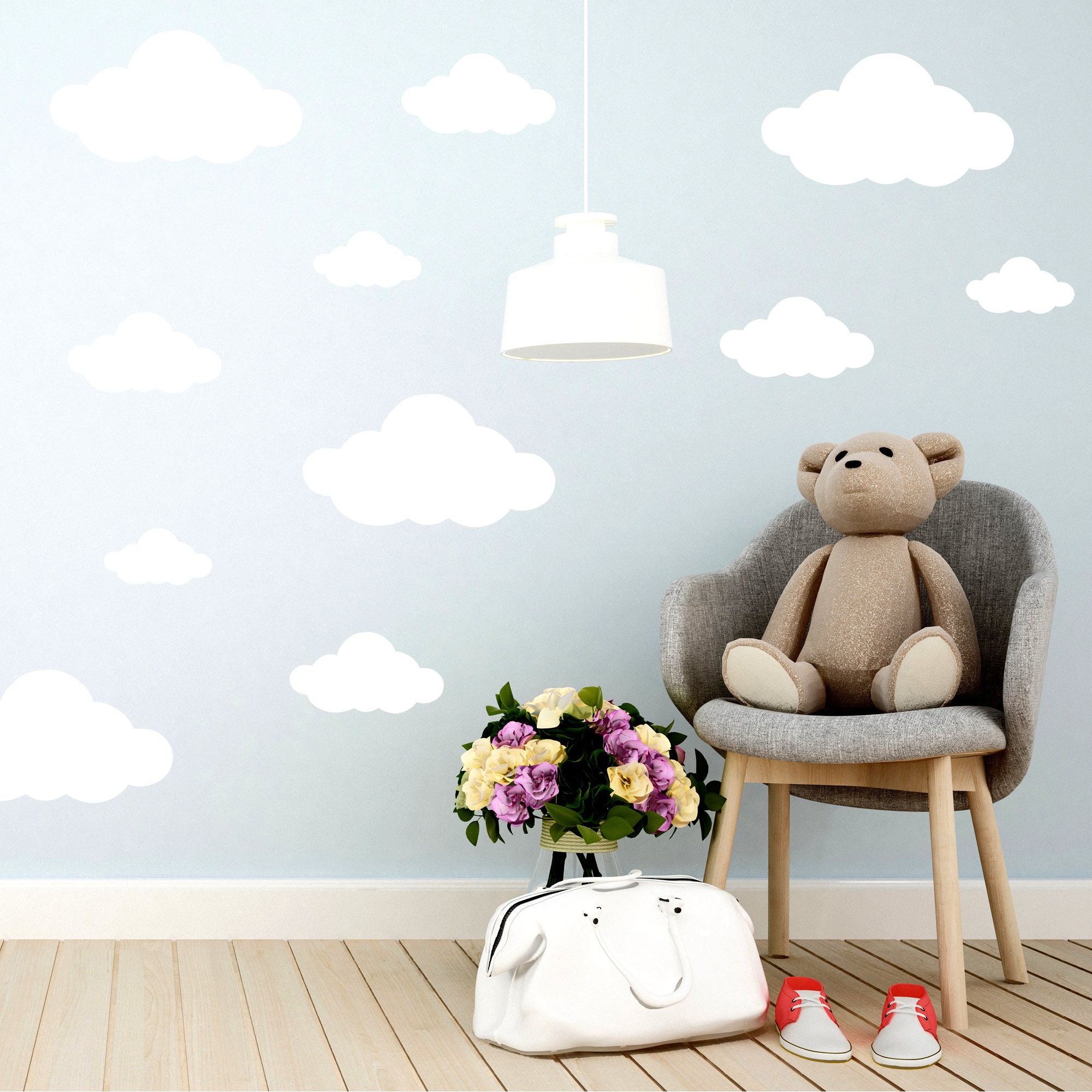 Fluffy Cloud Wall Stencil for Baby's Nursery or Kids - Etsy