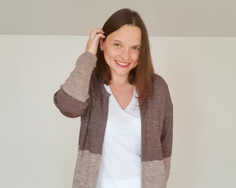 Women wool cardigan, Knit cardigan, Spring cardigan, Lightweight cardigan, Women clothing, Cardigan, Open front cardigan, Long cardigan