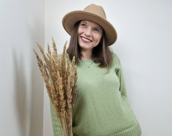 Merino Wool Sweater – Soft & Cozy Knit Pullover, Warm, Stylish Winter Layer for Women, Warm Winter Layer, Elegant Wool Pullover