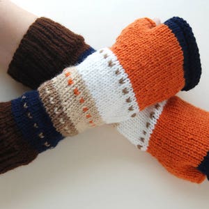 Christmas gift for her, Multicolor Fingerless Hand Warmersj Holiday gift for her Christmas gift