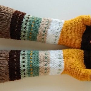 Multicolor Fingerless Hand Warmers Holiday gift for her Christmas gift