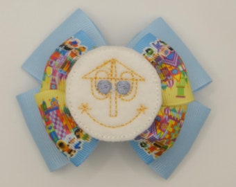 Small World Clock Inspired Boutique Bow