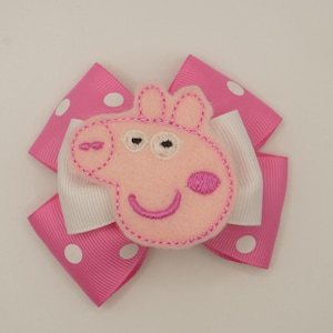 Little Pink Pig Peppa Inspired Bow