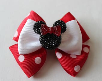 Minnie Mouse Red Inspired Bow