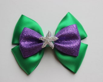 The Little Mermaid Ariel Inspired Starfish Boutique Bow