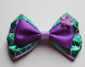 Mermaid Fin Ariel Inspired Bow