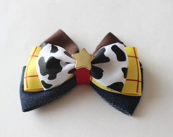 Toy Cowboy Woody Inspired Bow