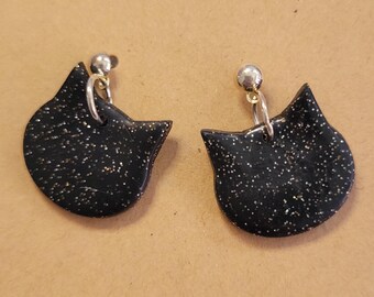 Black Cat Earrings