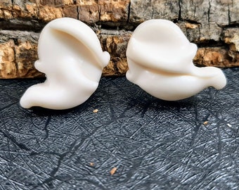 Polymer Clay Ghost Earring | Draped Clay Earrings | Halloween Ghost Earrings