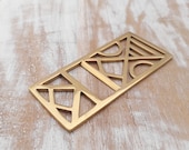 Fancy Brass Bottle Opener - Gold Color - Rectangle shape