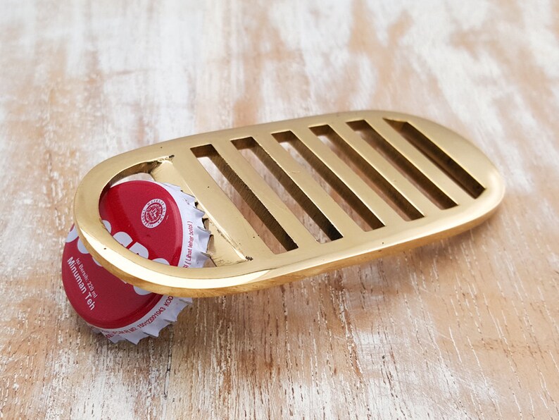 Fancy Brass Bottle Opener Gold Color Rounded shape Etsy