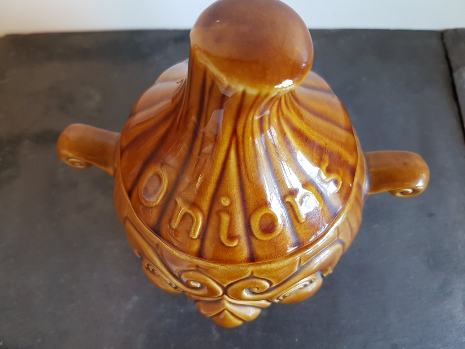 onion generator face Face ~ 1960s Sadler Lidded Condiment Onion Vintage Pot Jar onion generator face Face ~ 1960s Sadler Lidded Condiment Onion Vintage Pot Jar