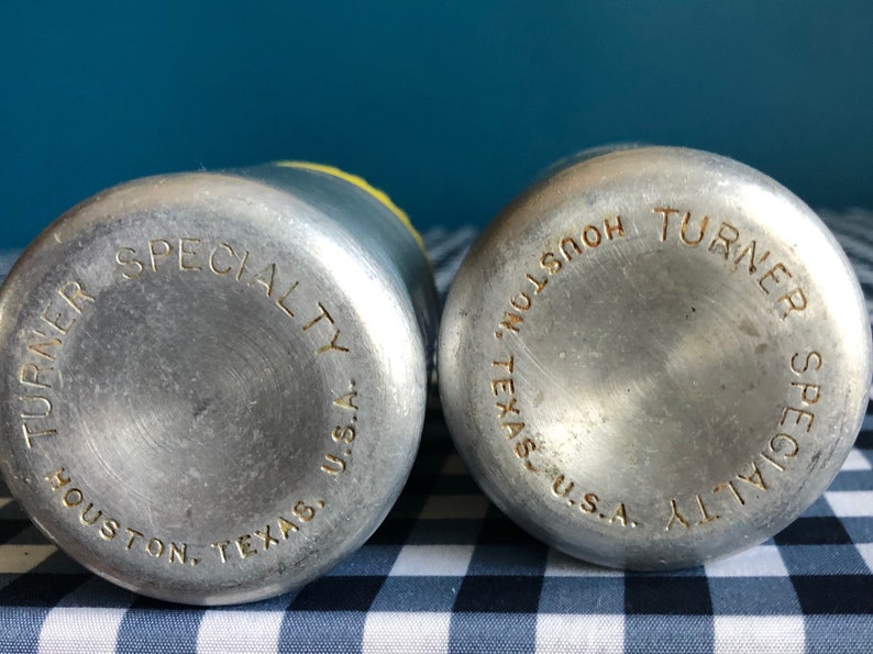Vintage Aluminum Salt and Pepper Shakers Midcentury S&P Shakers