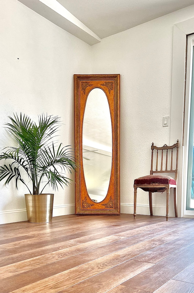 Full Length Mirror Gold French Regency Style 71.5 Leaning Etsy