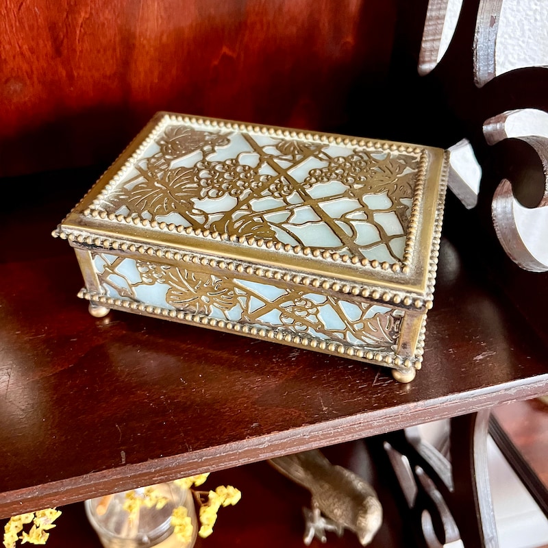 Antique Gilded Nouveau Jewelry Boxes - Etsy