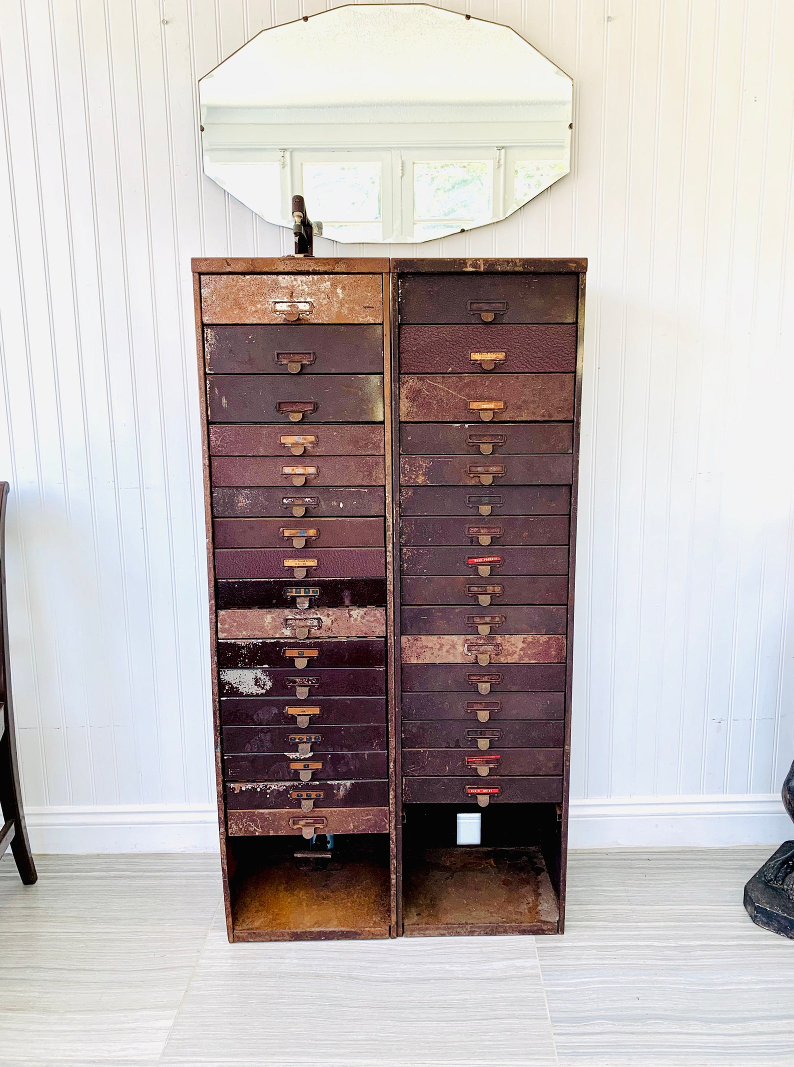 2 Industrial Watchmaker 47.5 Tall Pair Metal Flat Etsy