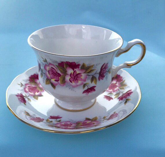 Tea Cup & Saucer Set Queen Anne Bone China Made in England Etsy
