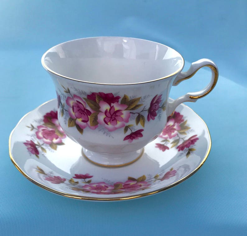 Tea Cup & Saucer Set Queen Anne Bone China Made in England Etsy