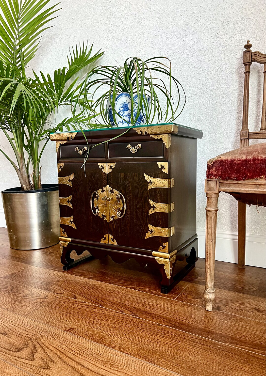 Vintage Asian Side Table ONE With Lock Petit Japanese Etsy