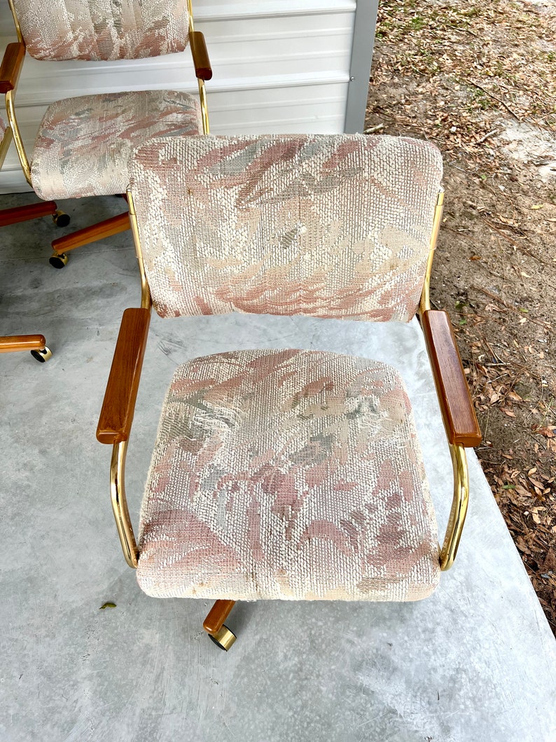 Vintage Chromcraft Dining Set Caster Chairs With Glass Top Mid Etsy UK