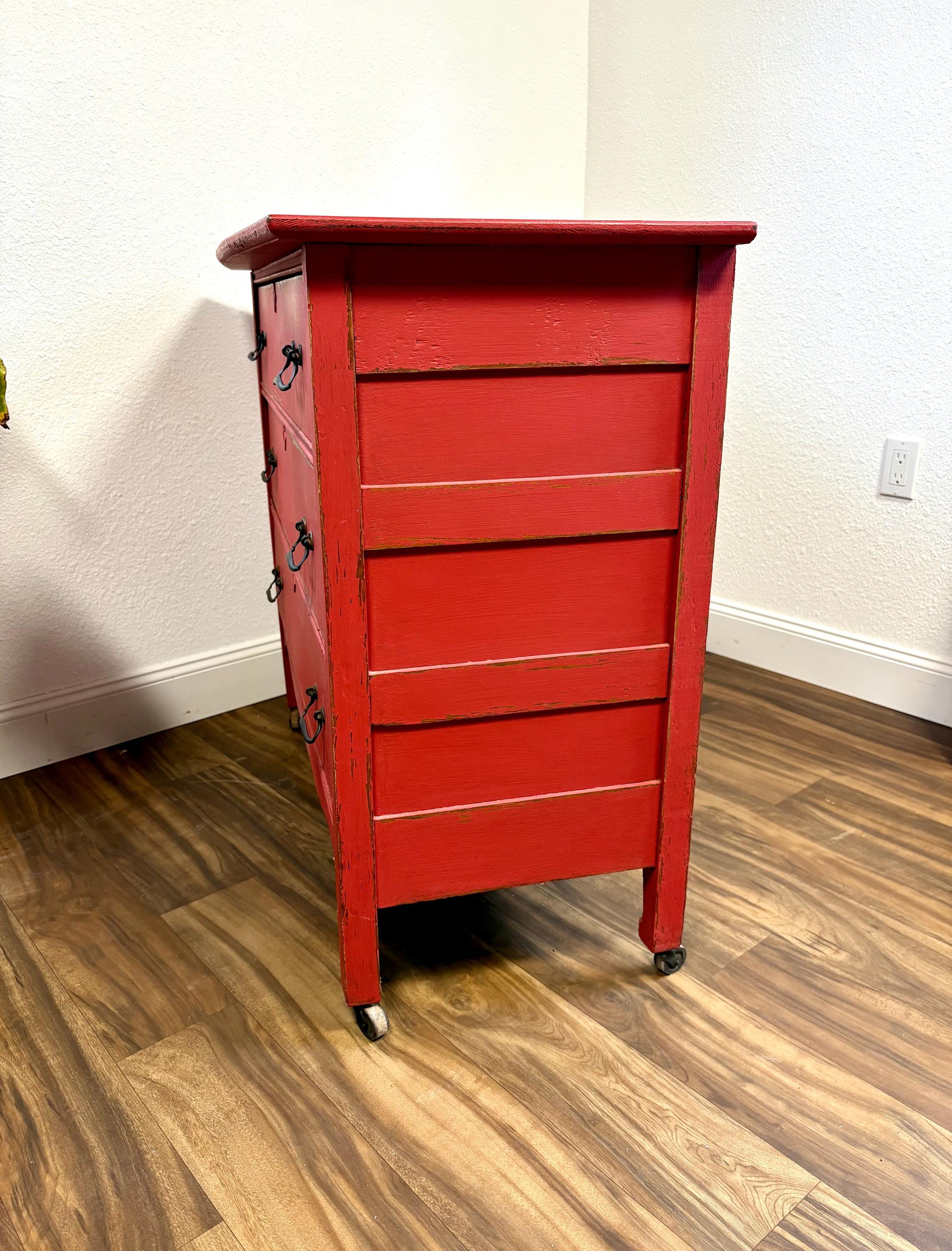 strapless open back dress Jolene 6 Drawer Dresser Deep Red