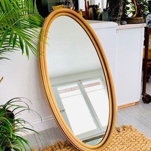 Espejo ovalado alargado oro 43.75 alto estrecho | Etsy