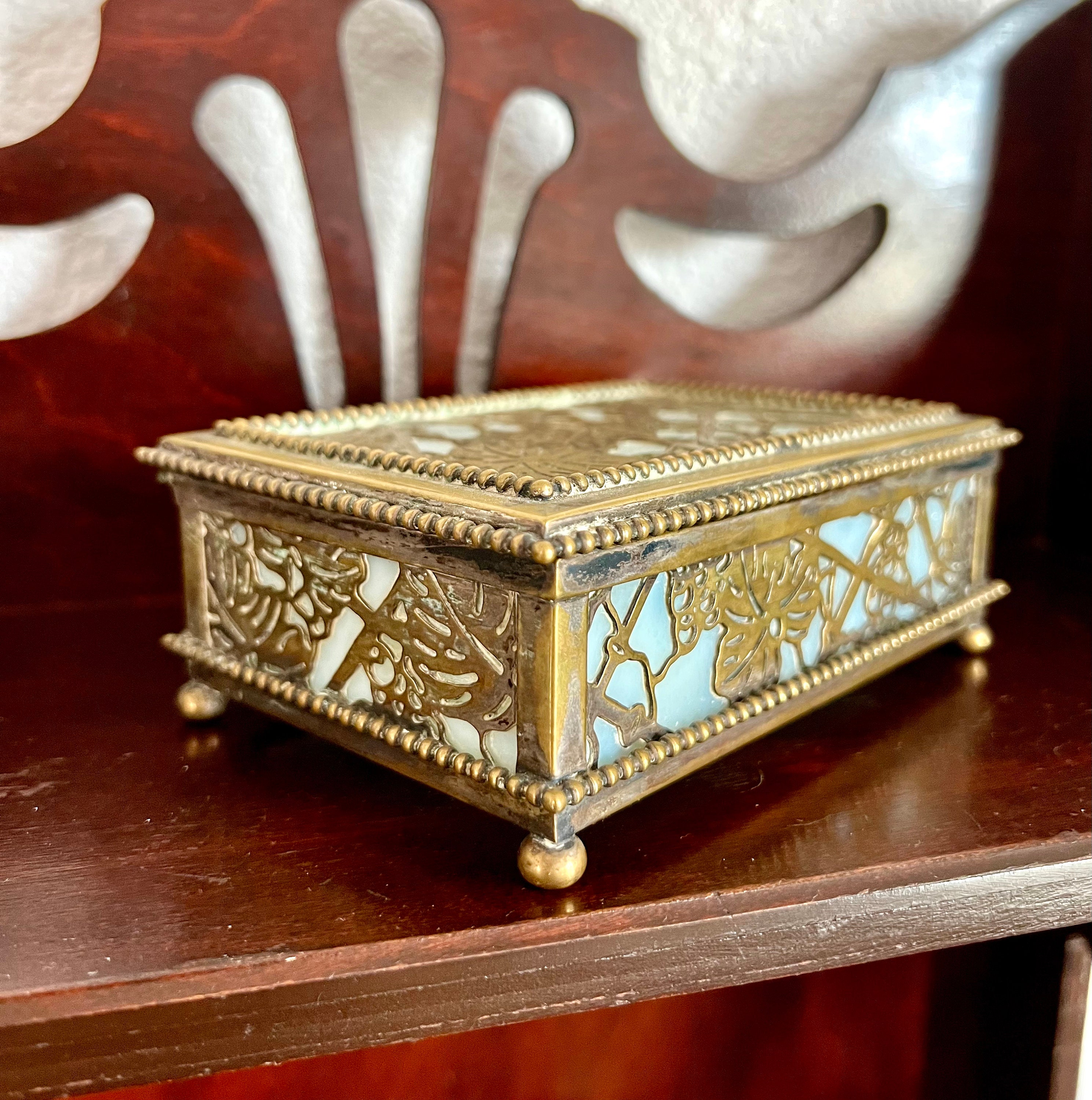 Antique Tiffany Studios NY Jewelry Box Circa Authentic