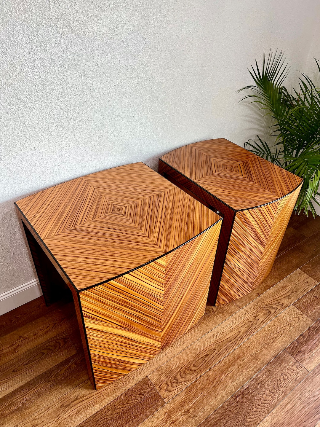 Mid Century William Switzer Zebrawood End Tables PAIR 2 Etsy