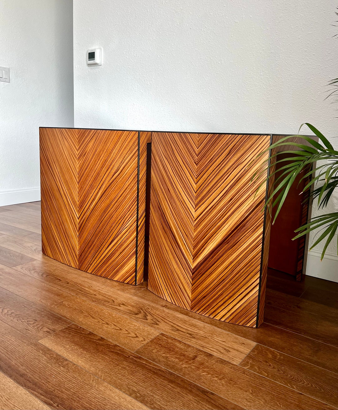 Mid Century William Switzer Zebrawood End Tables PAIR 2 Contemporary