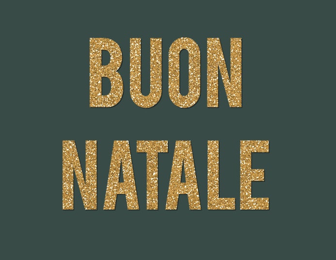 Gold Sparkly "buon Natale" DIY Christmas Banner - Digital Printable ...