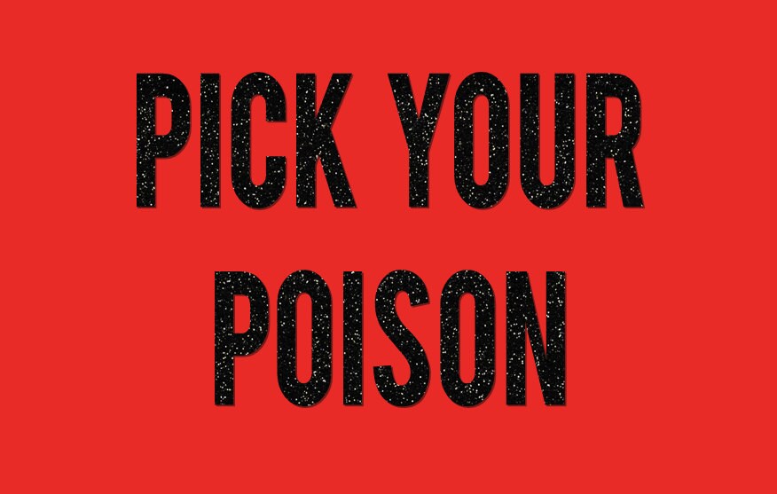 Black Sparkly pick Your Poison Banner Digital Printable Instant Download - Etsy