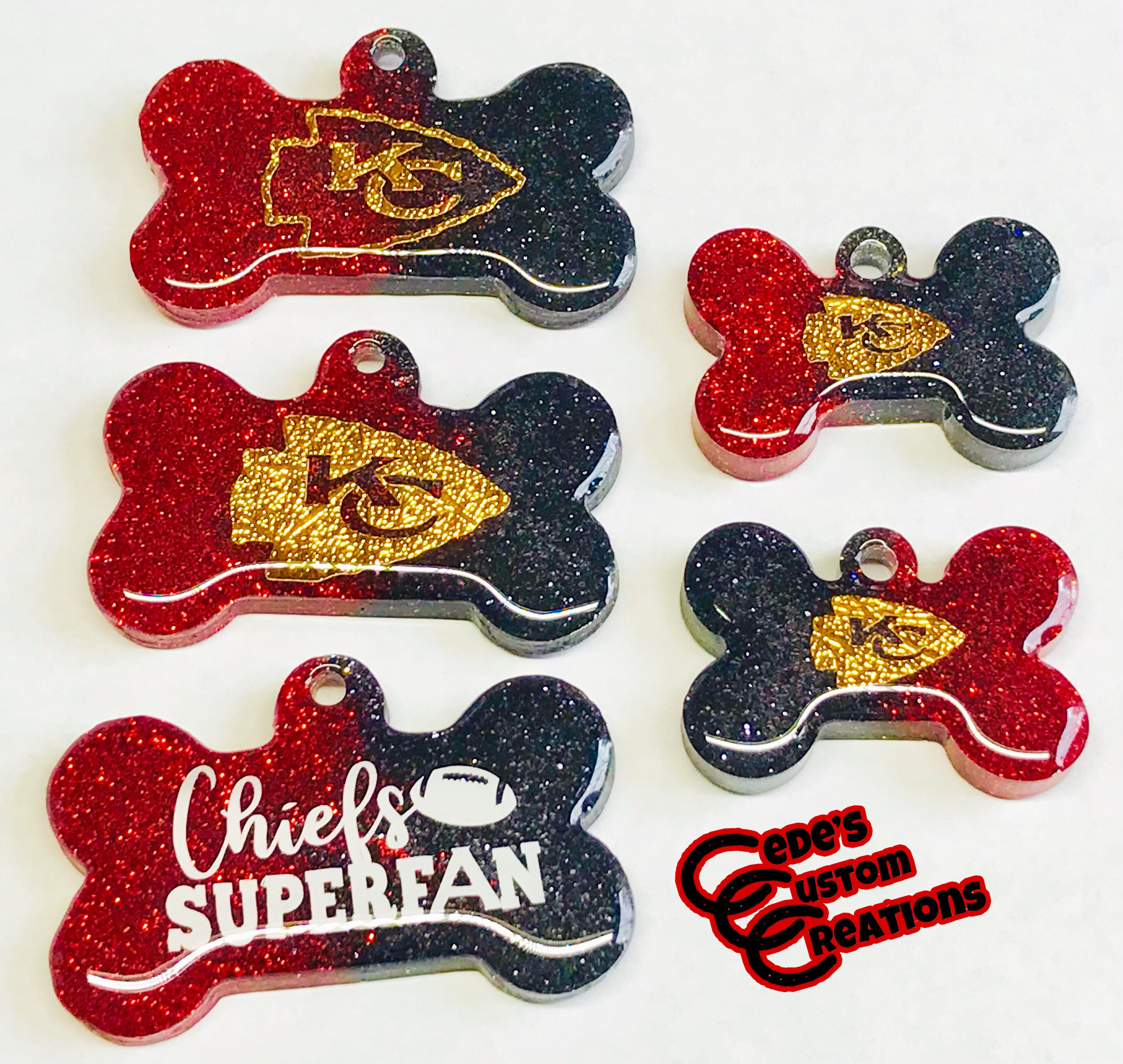 Custom Epoxy Resin Glitter Dog Tags/id Tag/name Etsy