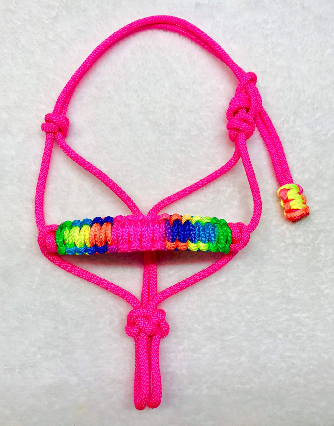 Pink & Rainbow Miniature Horse Foal Halter,pony Halter,baby Horse