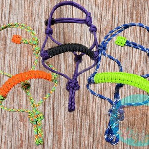 Miniature Horse Rope Halter,Paracord Tack,Braided Halter,Custom Halter,Handmade,Custom Tack,Mini Horse,Cowboy Halter,Gift