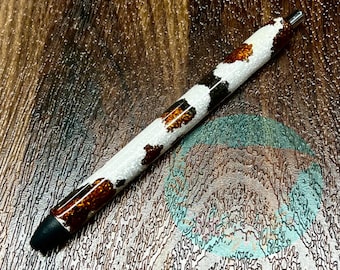 Cowhide Glitter Epoxy Inkjoy Gel Pen: Refillable Resin Pen