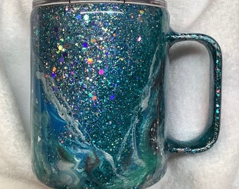 12 oz Glitter Epoxy Coffee Mug,Coffee Cup,Glitter Tumbler,Epoxy Tumbler,Gift for Her
