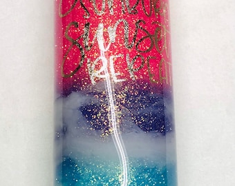 30oz Skinny Sunset Beach Tumbler, Glitter Tumbler,Epoxy Tumbler,Beach Tumbler,Sunset Tumbler,Custom Tumbler,Handmade,Gift for Her