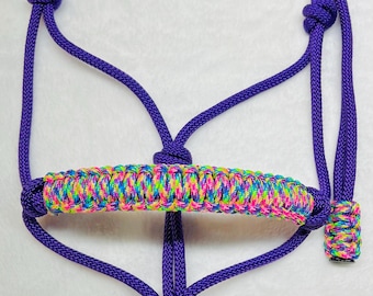 Miniature Horse Foal Halter,Handmade,Custom Made Halter,Horse Halter,Rope Halter,Cowboy,Mini Horse Halter,Gifts for Her,Braided Tack