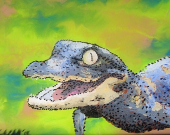 Reptile painting | Etsy