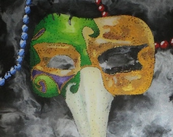 Nose Mardi Gras Mask Print, Art Print, Mardi Gras, Halloween, Gift, Decor, New Orleans, NOLA