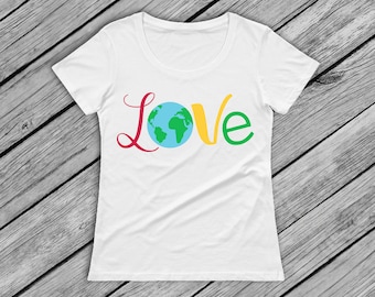 Love Planet Earth Earthday Woman's T-Shirt Top