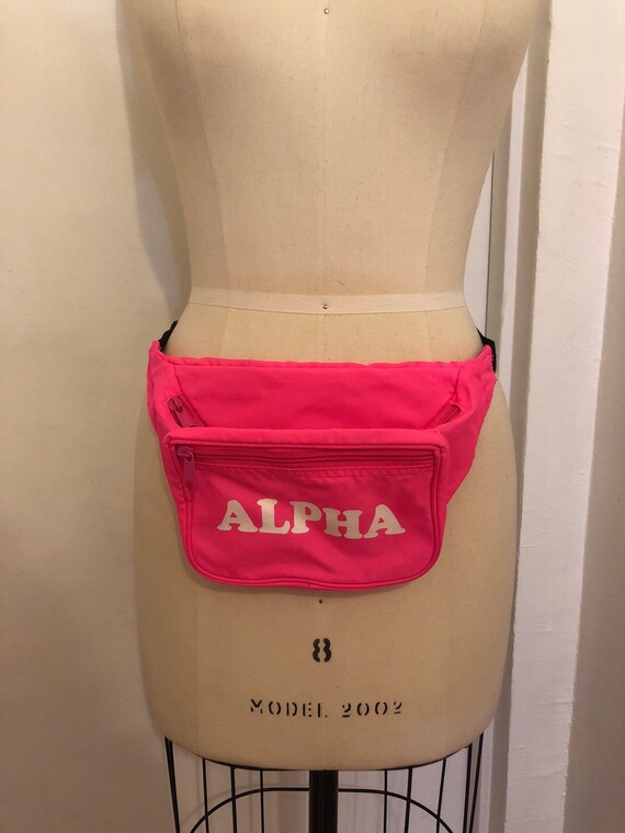 Hot pink neon Alpha vintage fanny pack