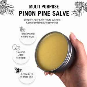 Pinon Pine Healing Salve | USA HANDMADE | Pine Salve Ointment | Aroma From Arizona | Organic Natural Salve Skin Moisturizer| Organic Herbal