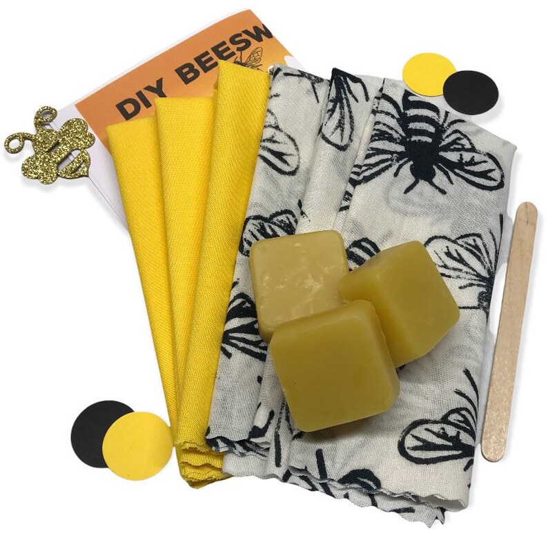DIY Beeswax Wrap Kit Zero Waste Kit Make Your Own Reusable Etsy