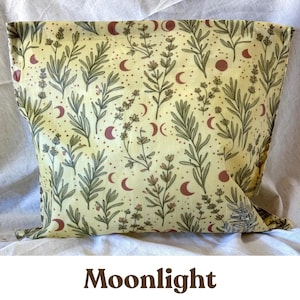 Reusable Beeswax Bread Bag 16"x16" XL | Sourdough Bread Storage | Organic Cotton| Made in USA | Bread Baker Gift | Plastic Free | Handmade Moonlight