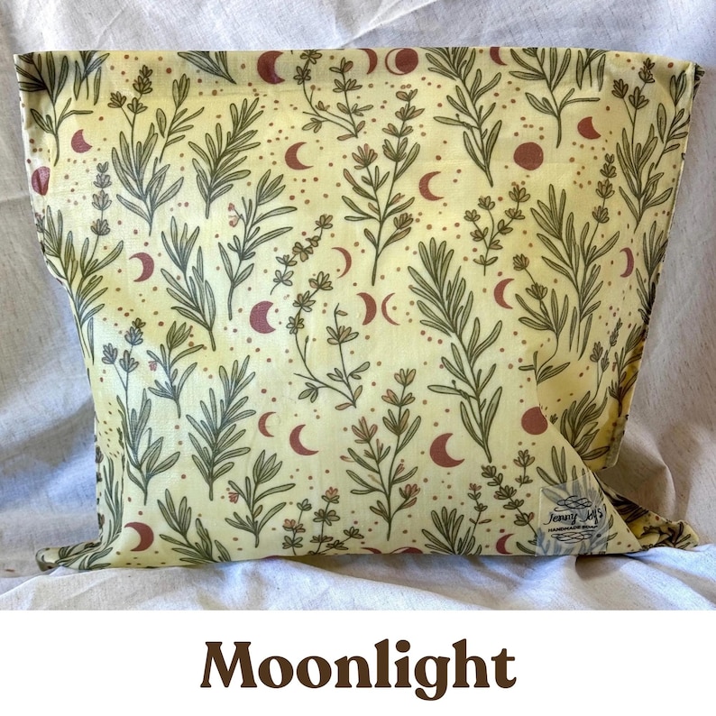 Reusable Beeswax Bread Bag 16"x16" XL | Sourdough Bread Storage | Organic Cotton| Made in USA | Bread Baker Gift | Plastic Free | Handmade Moonlight