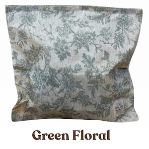 Reusable Beeswax Bread Bag 16"x16" XL | Sourdough Bread Storage | Organic Cotton| Made in USA | Bread Baker Gift | Plastic Free | Handmade Green Floral